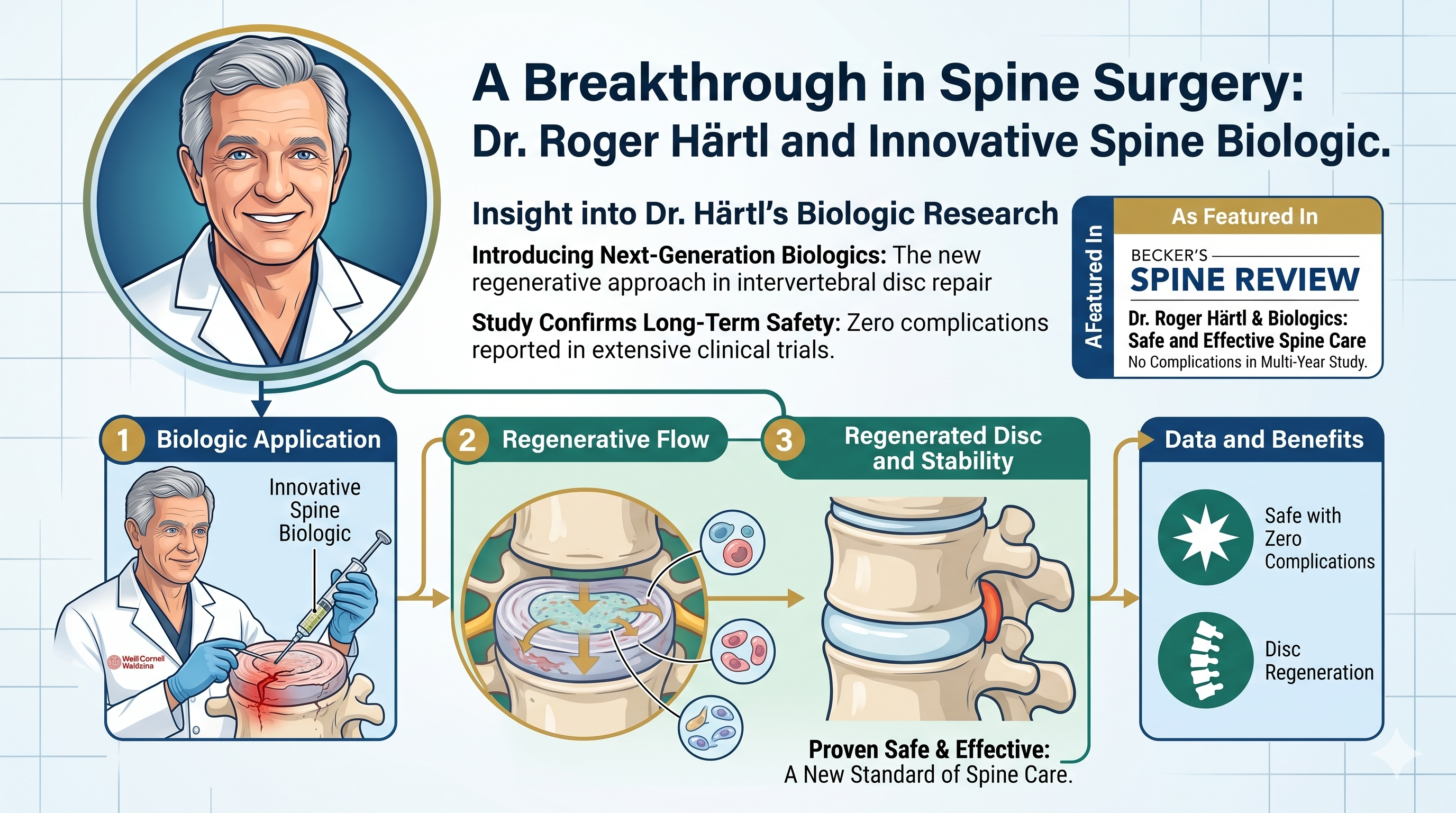 Becker's Spine Review feature on Weill Cornell spine biologic study